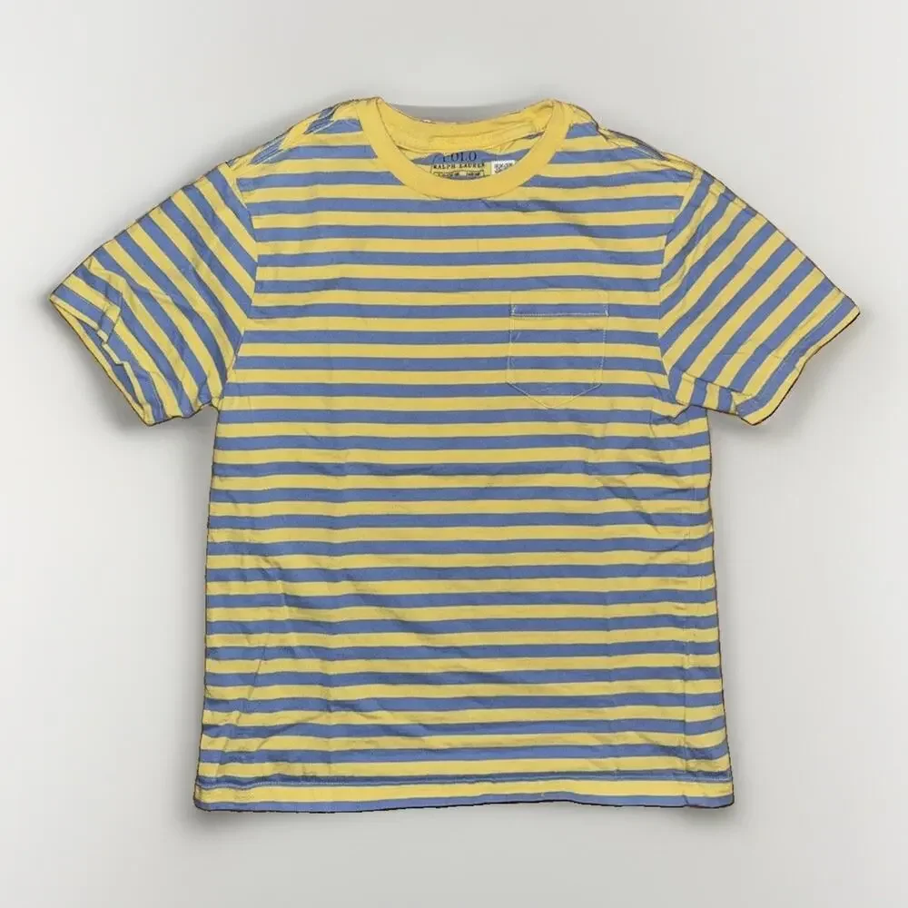 Kids Striped Polo Ralph Lauren T-Shirt Blue Yellow